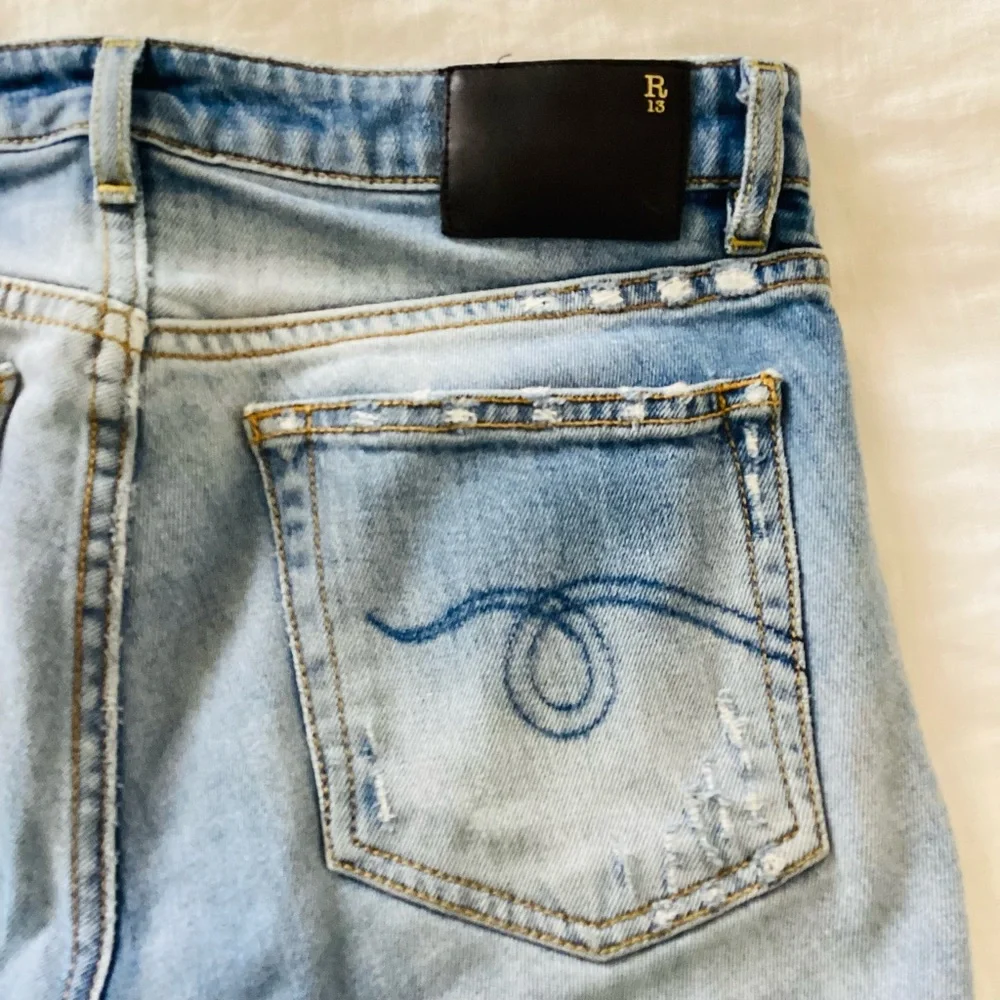 R13 Alison Skinny Rips Jeans SZ 25 - Picture 3 of 6